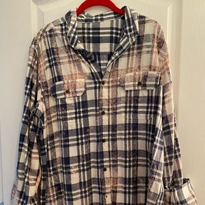 Popular splatter flannel shirt. Had in boutique recently closed